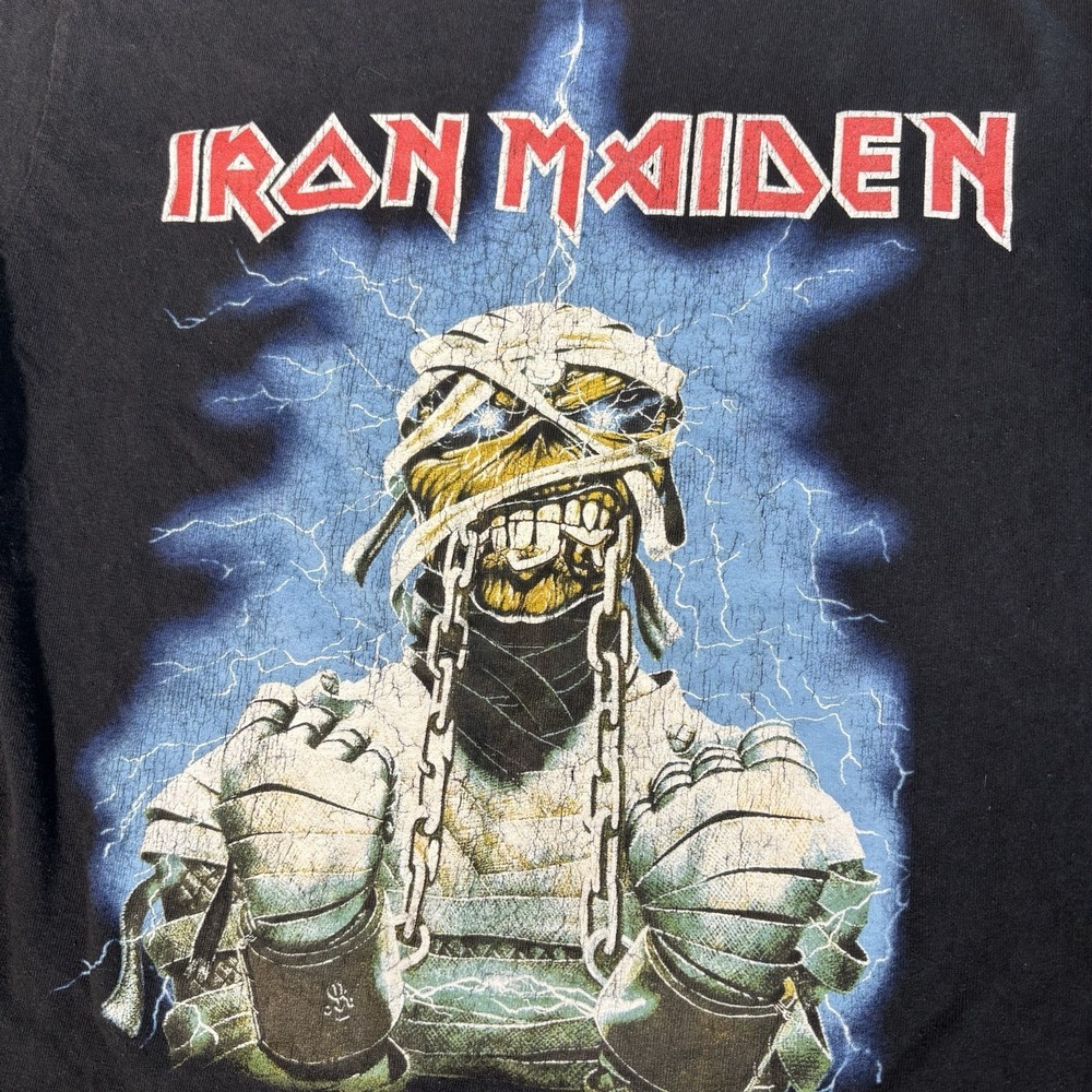 Iron Maiden Shirt Mens Small Black Eddie Mummy Graphic Band Tee Rock Heavy Metal